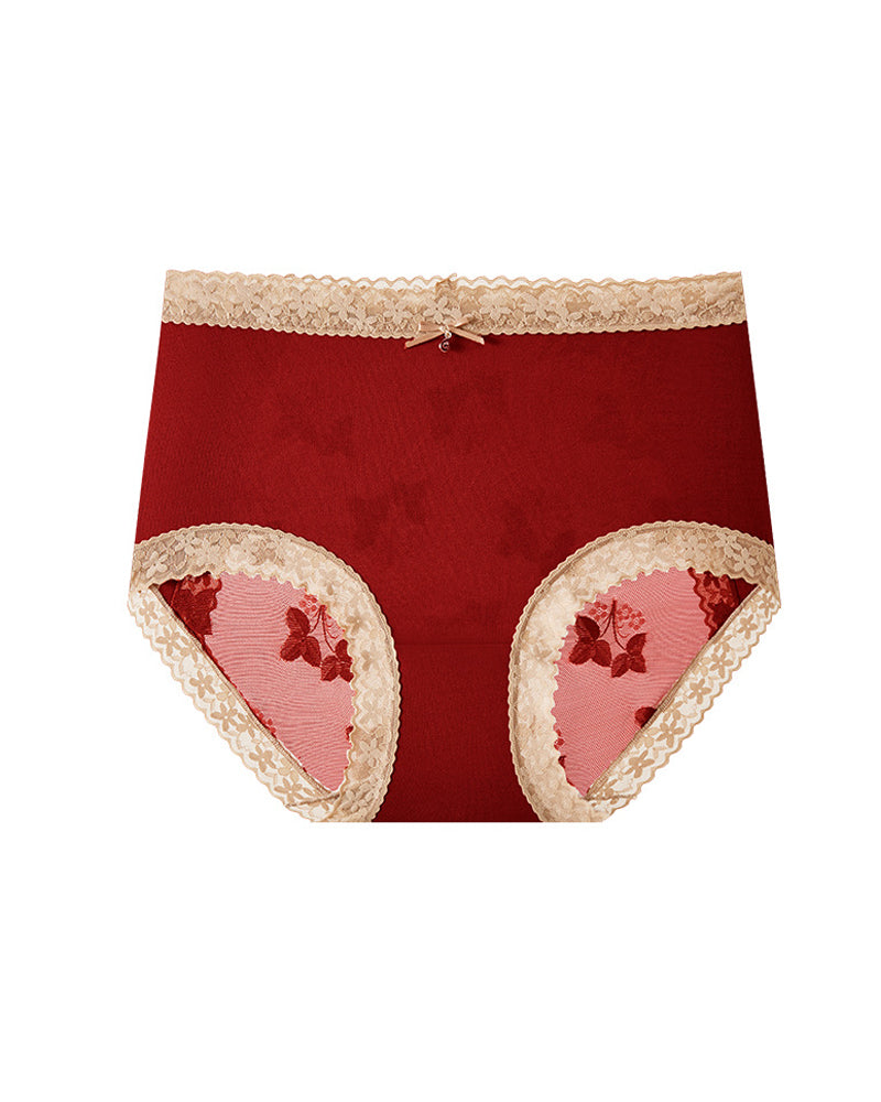 Seamless Breathable See-through Lace Cotton Panties