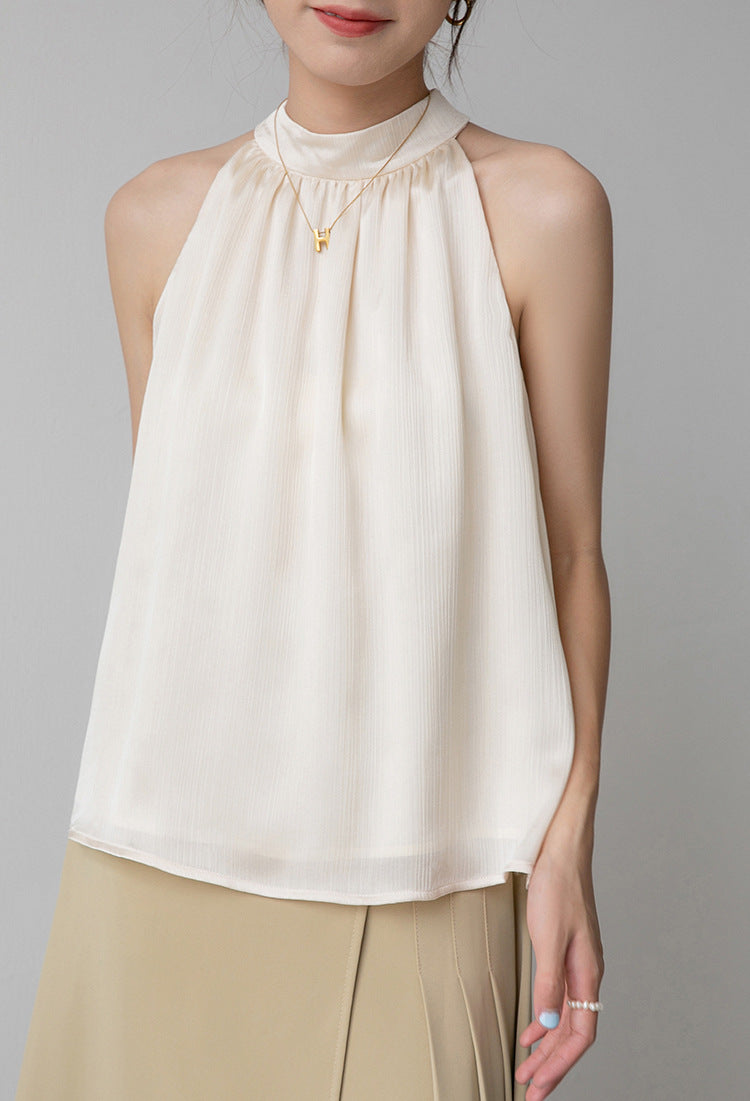 Halter Neck Suspender Sleeveless Vest.