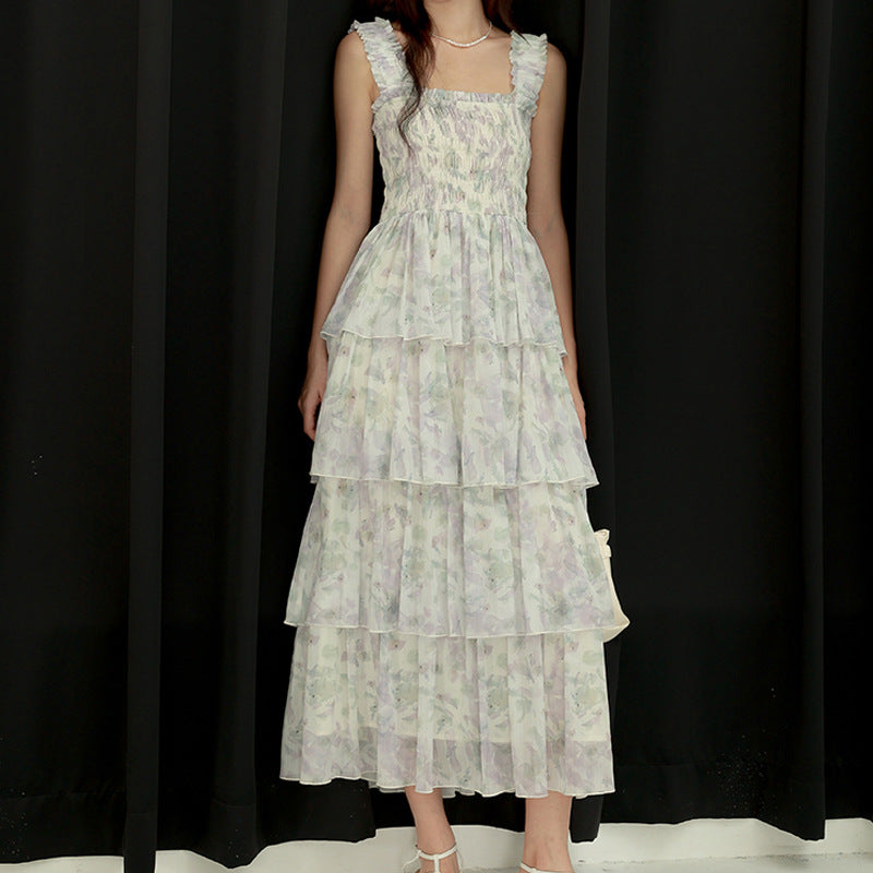 Sunny Evenings Apricot Multi Lurex Flutter Sleeve Maxi Dress