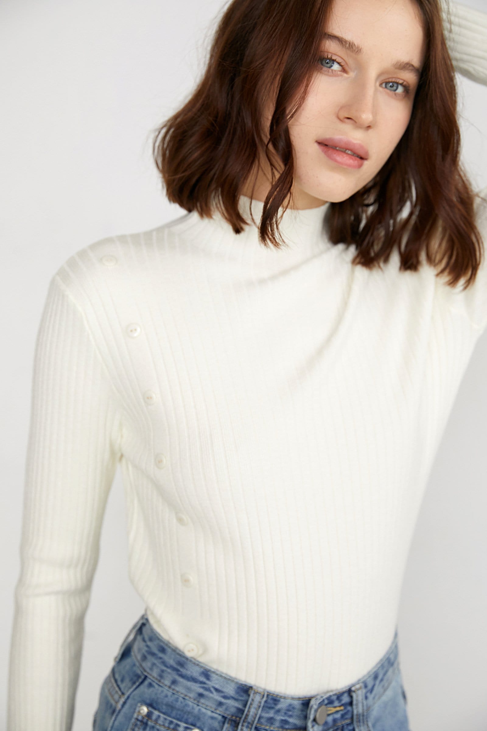 Rozlyn White Essential Sweater