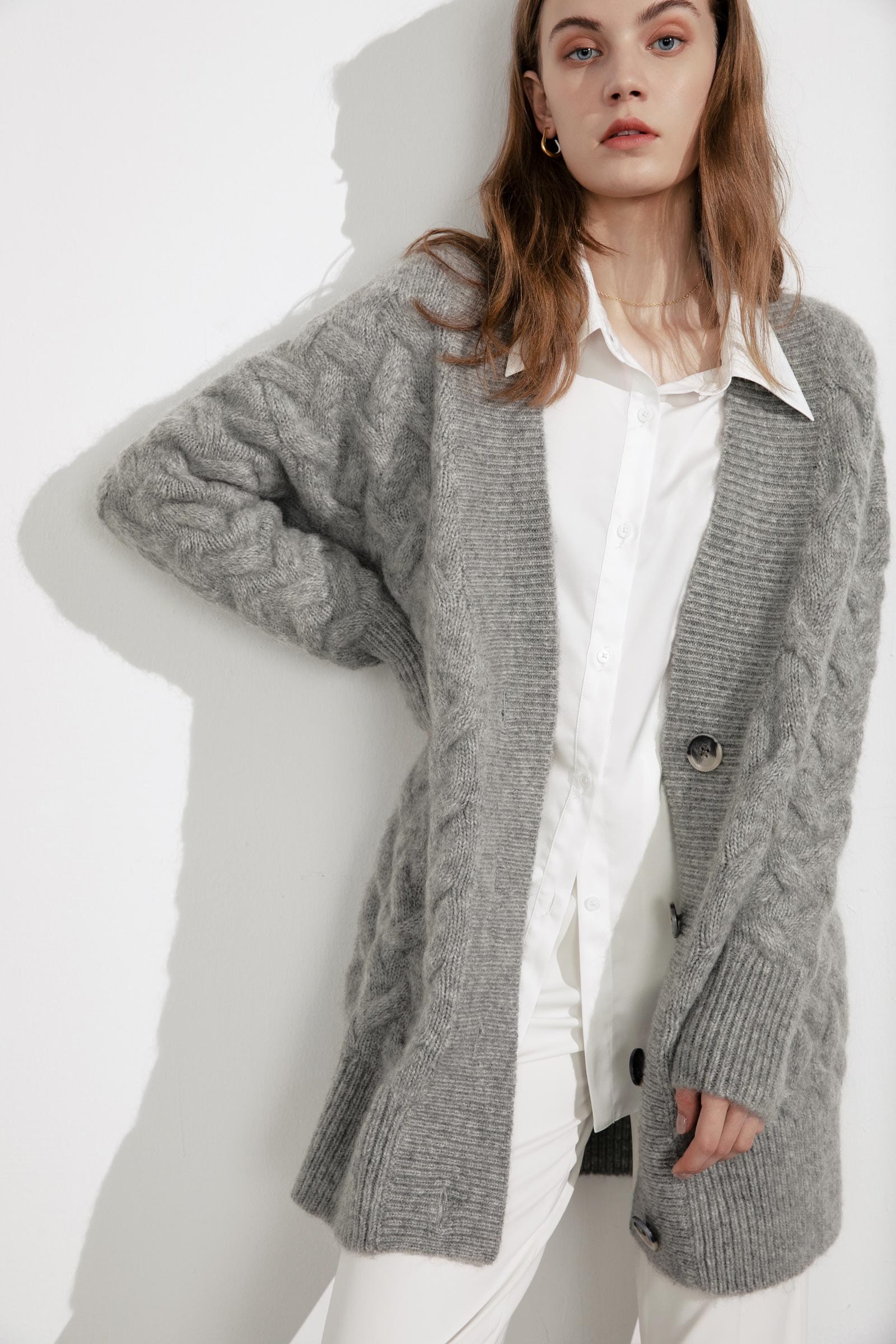 Jennie Grey Chunky Cardigan