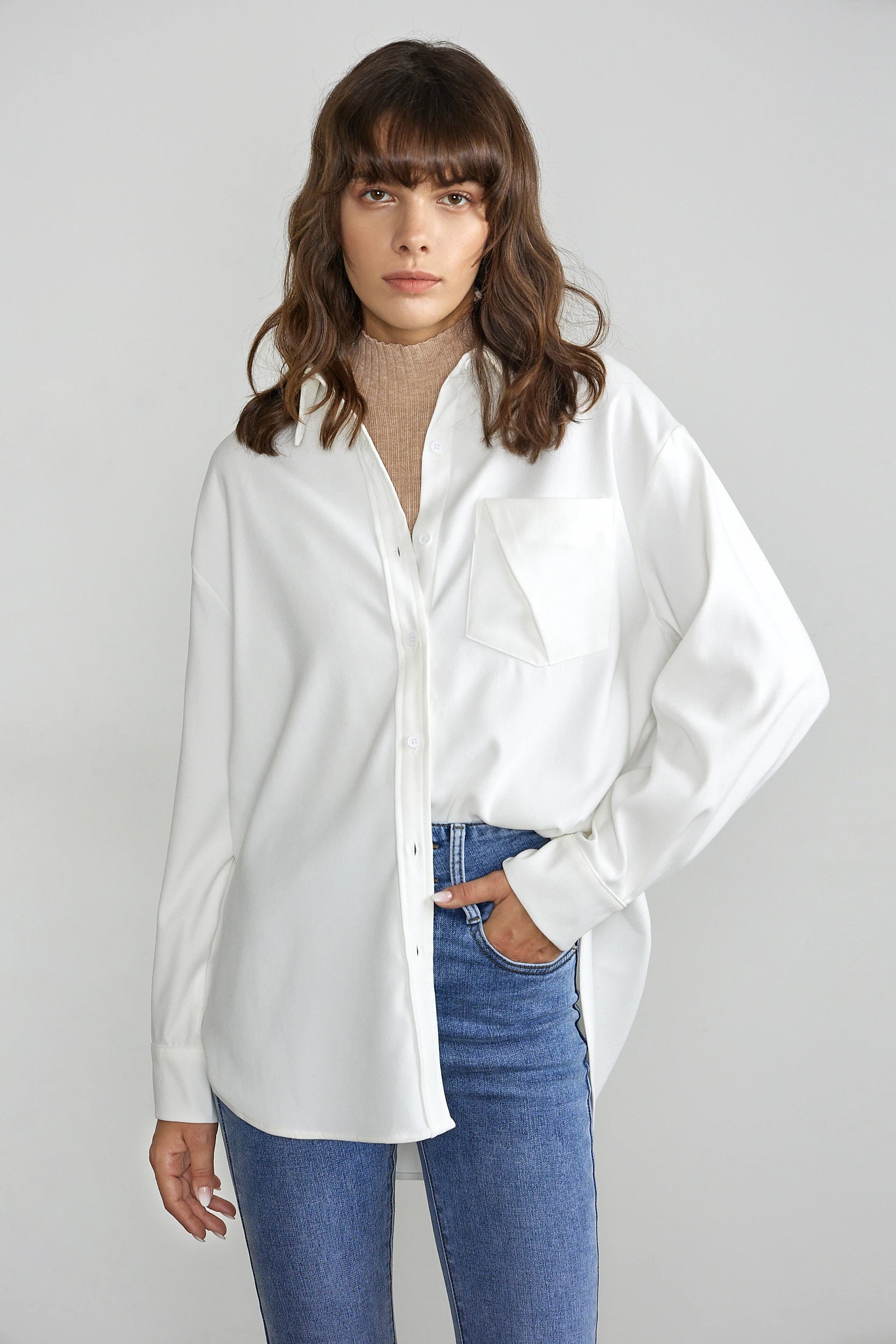 Oonagh White Long Sleeve Shirt