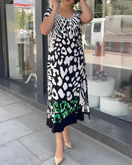 Casual Printed Short Sleeve Dresses