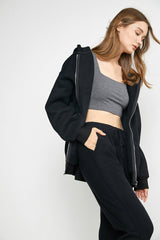 Hendrik Black Zip Up Hoodie