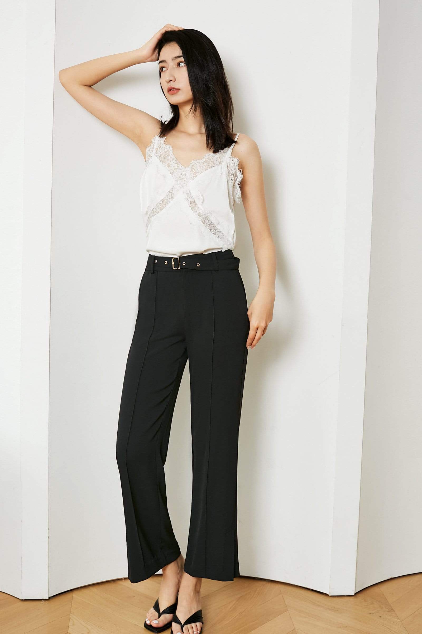 Studded Oxford Pants