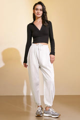 Gainsboro Drawstring Hem Joggers