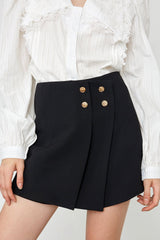Brystol Black Asymmetrical Skirt