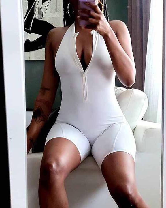 Women's Bodycon One Piece Romper Sleeveless Tank Top Shorts Jumpsuit