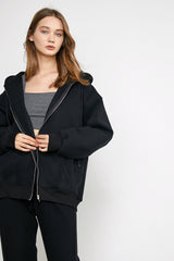 Hendrik Black Zip Up Hoodie