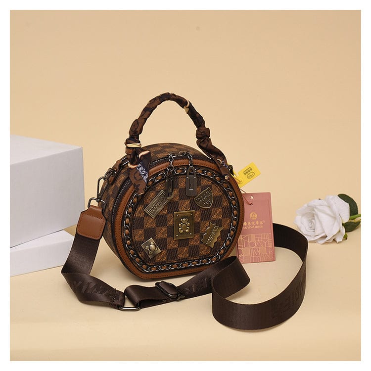 vintage bear badge print bags