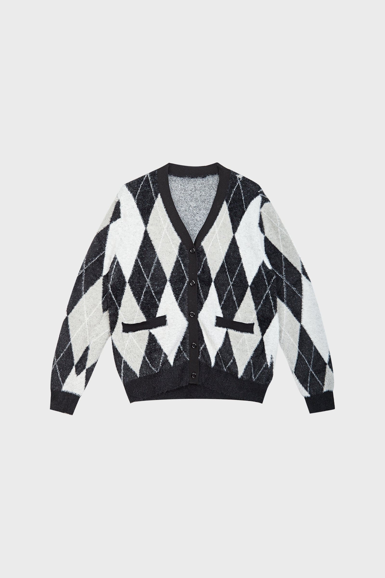 Ednah Black Button-Up Cardigan