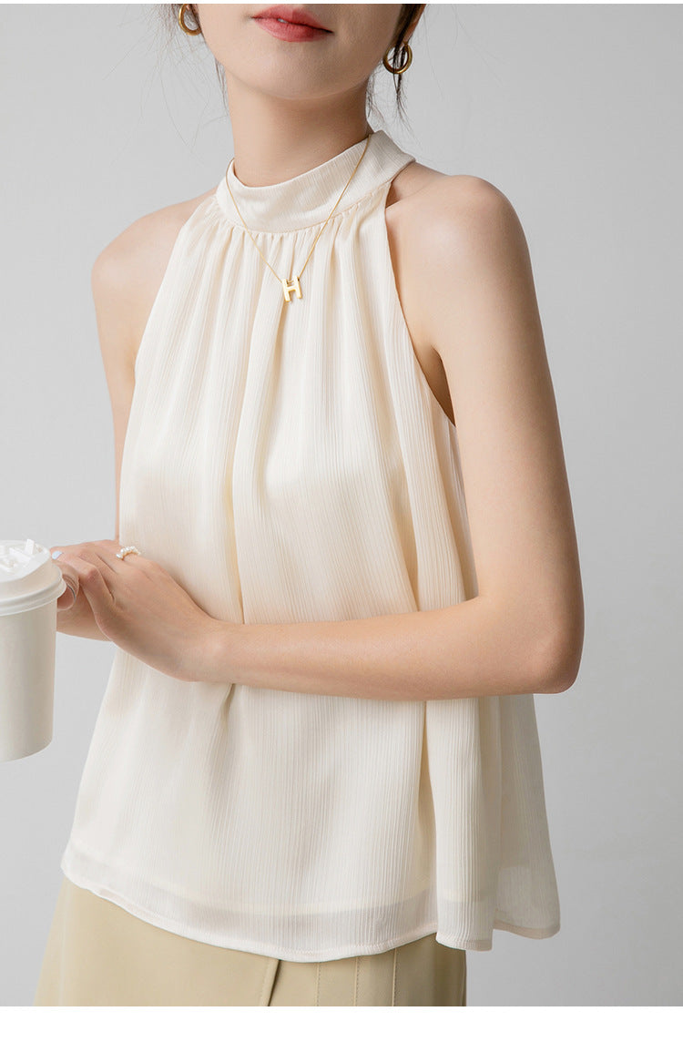 Halter Neck Suspender Sleeveless Vest.