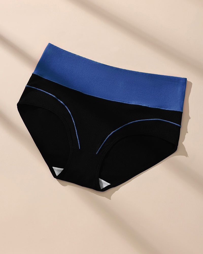 Women's  High Waist Colorblock Seamless Cotton Briefs