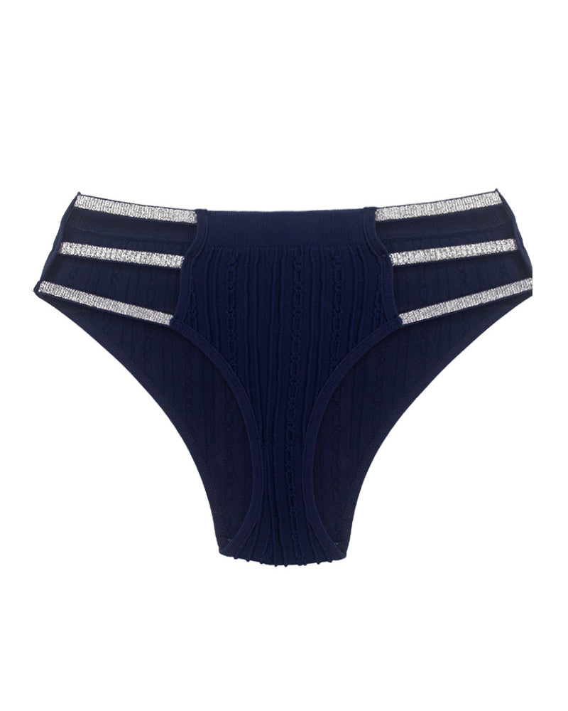 Openwork Glossy Waistband Comfortable Breathable Underwear
