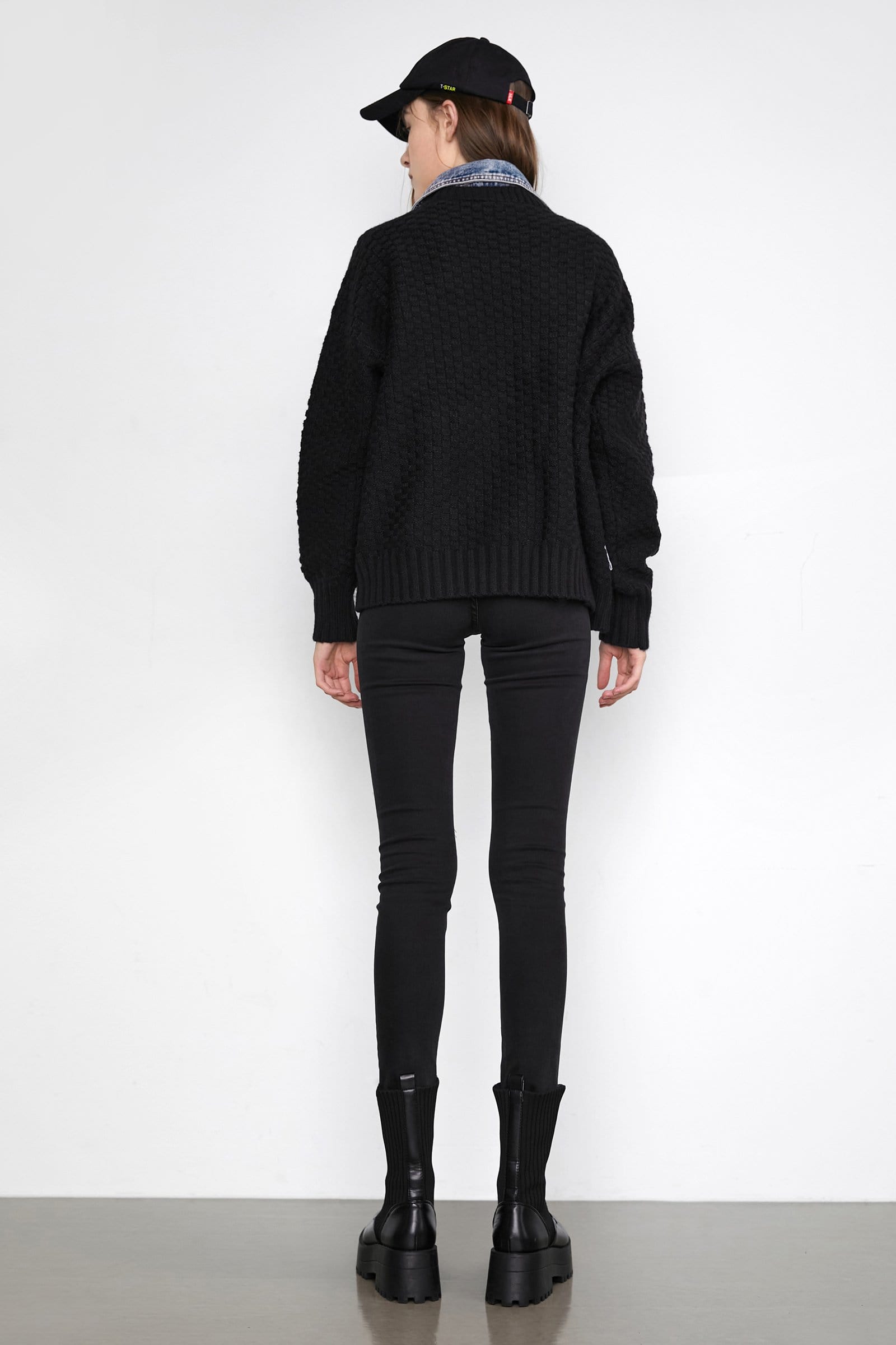 Mishka Black Knit Denim Jacket