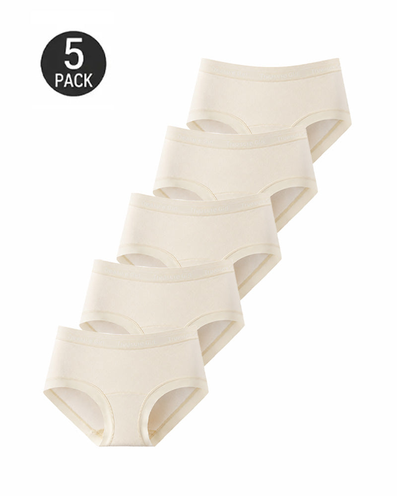 Five-Pack Cotton Seamless Breathable Panties