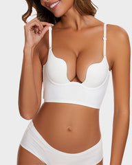2 PackLow Back Secret Plunge Bra - Beige+White