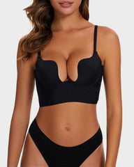 3 PackLow Back Secret Plunge Bra - Black+Beige+White