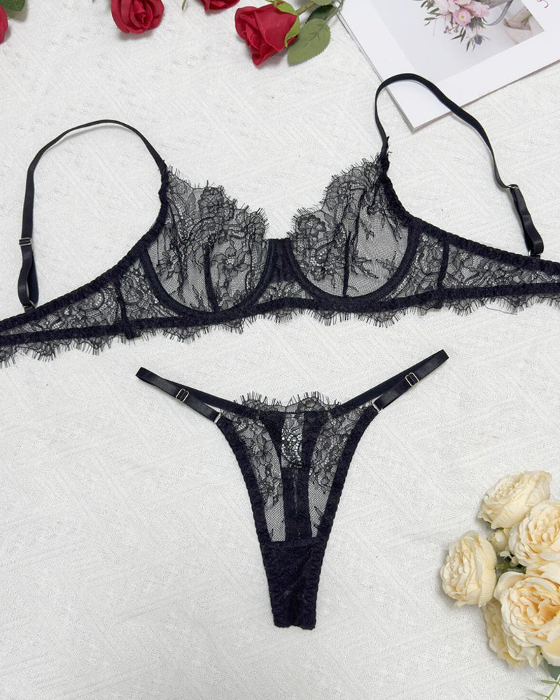 See-through Lace Lingerie Set