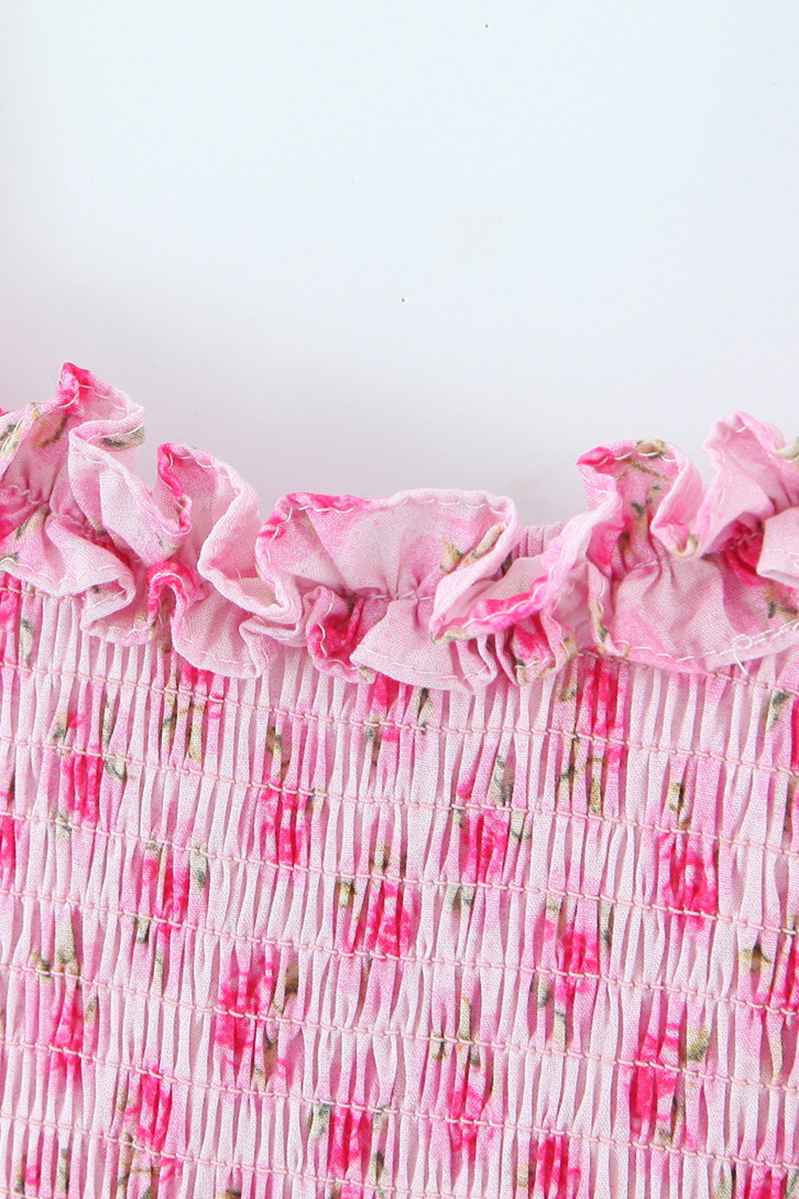 Pink Ruched Bodycon Ruffled Mini Dress