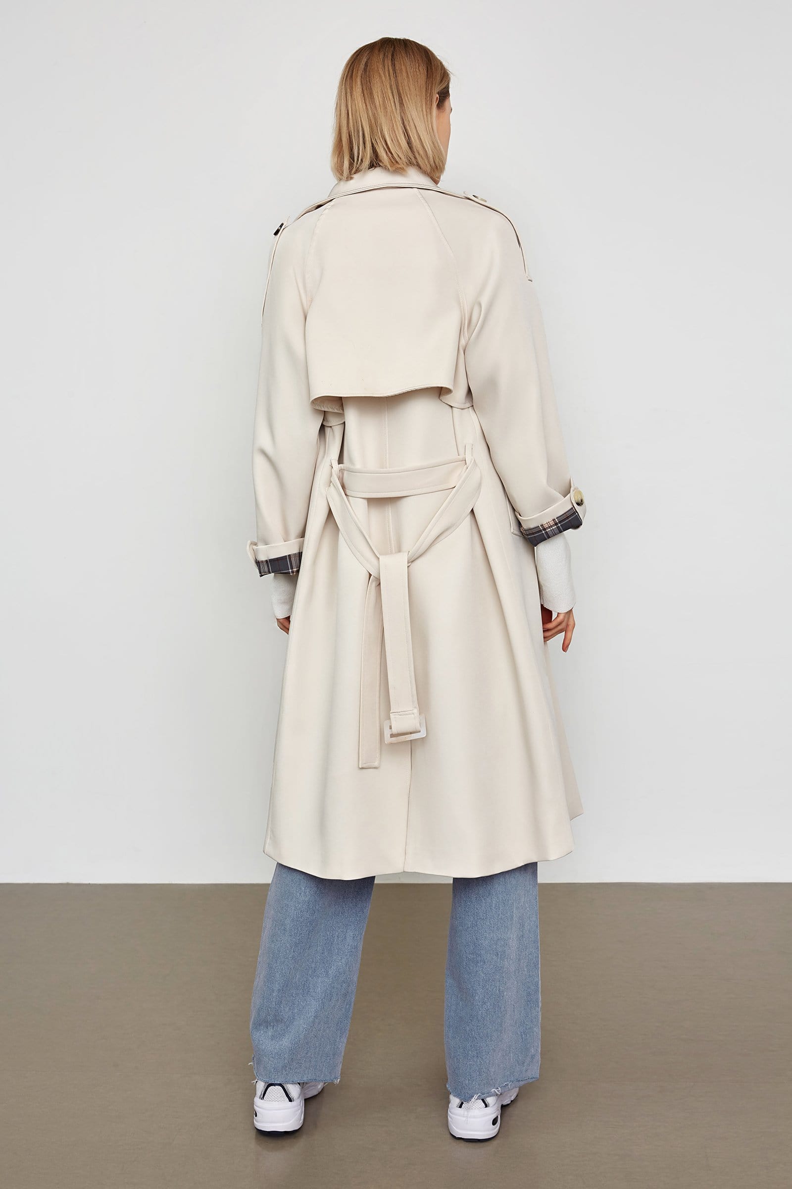 Ellee Beige Belt Trench Coat