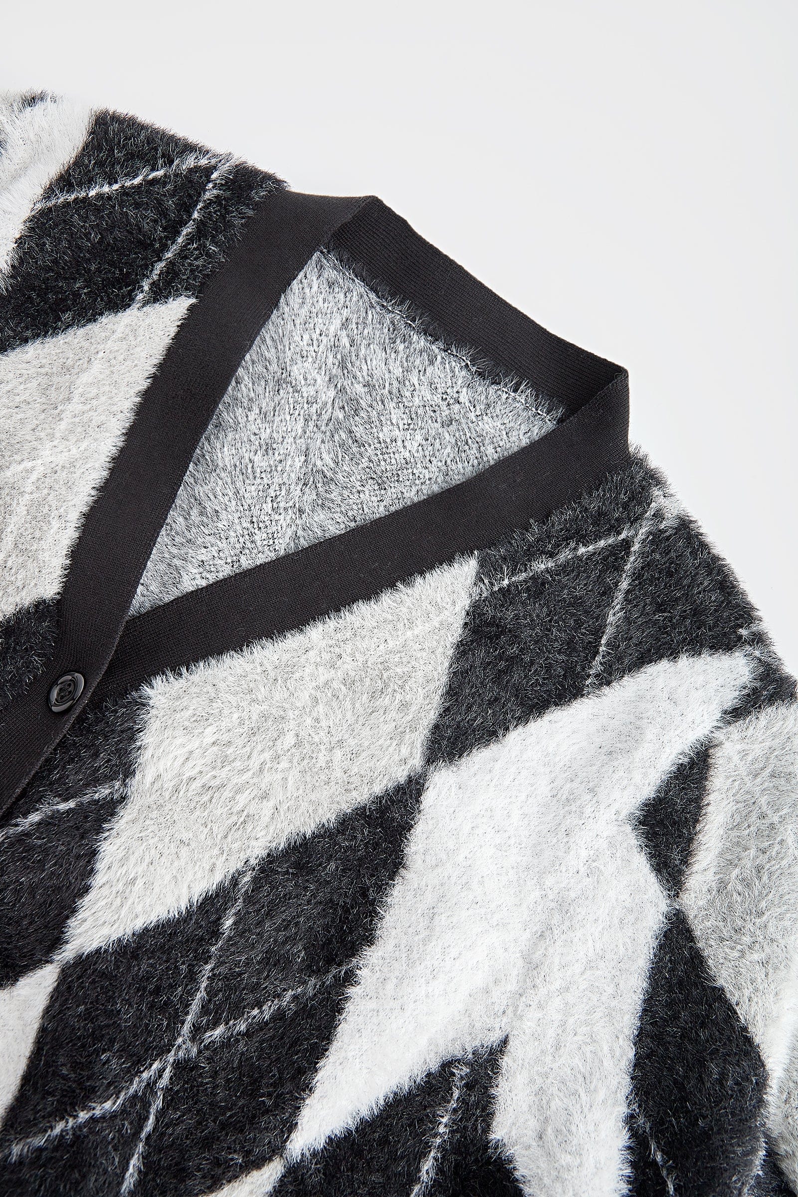 Ednah Black Button-Up Cardigan