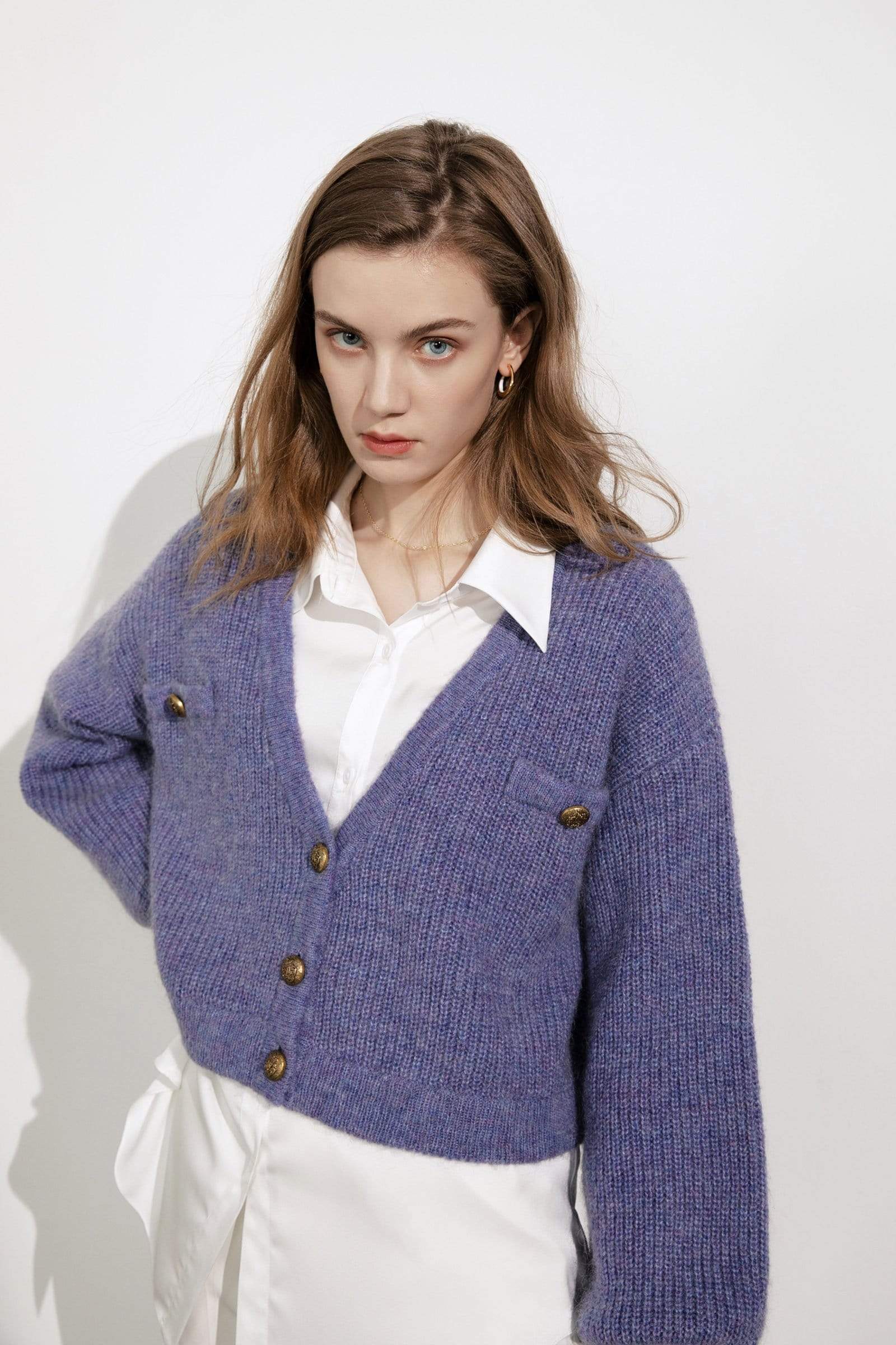Elsie Purple Oversized Cardigan