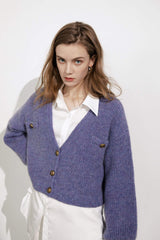 Elsie Purple Oversized Cardigan