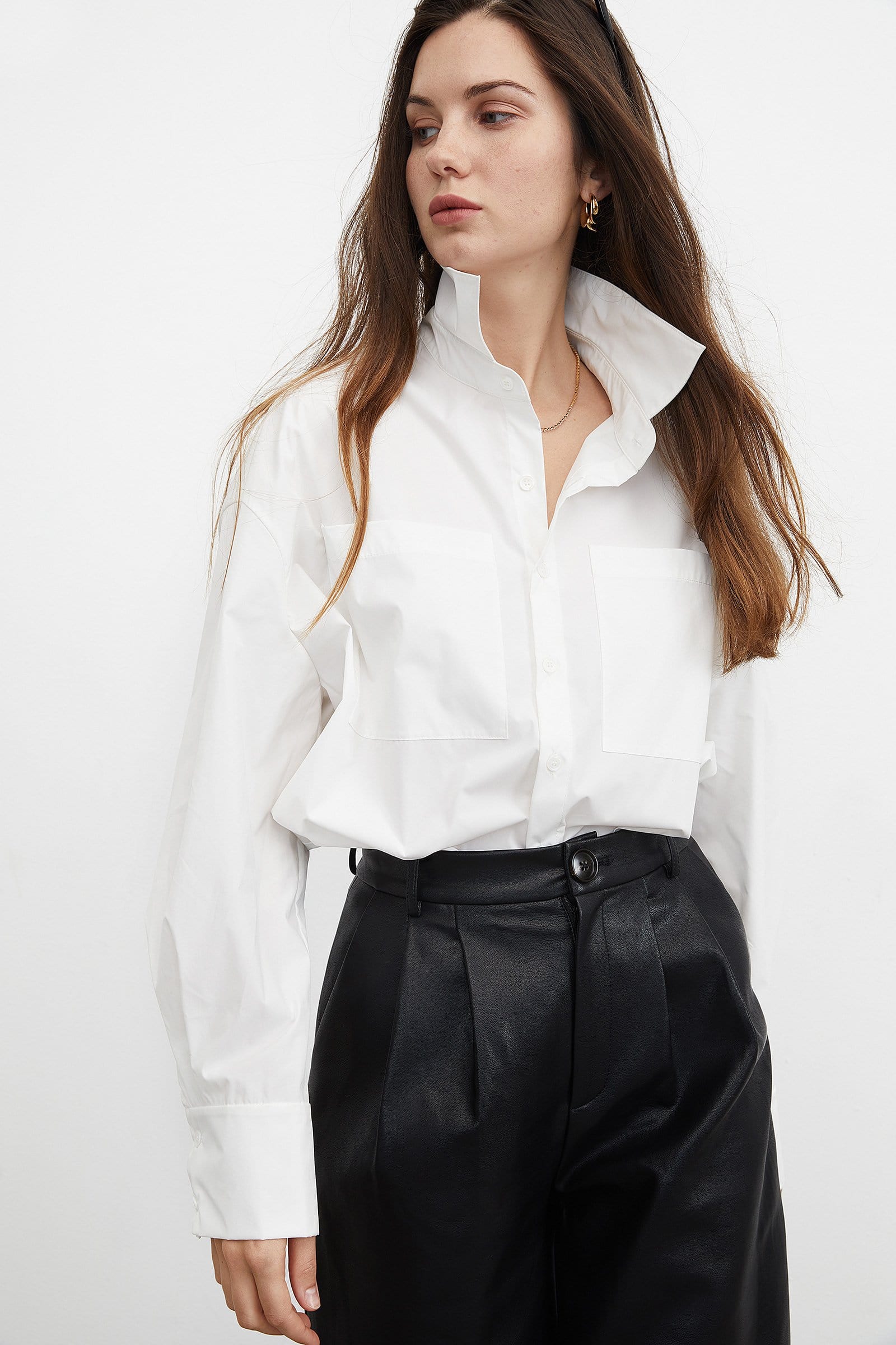 Essential White Button-Up Shirt