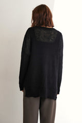 Henderson Black Premium Wool Oversized Sweater