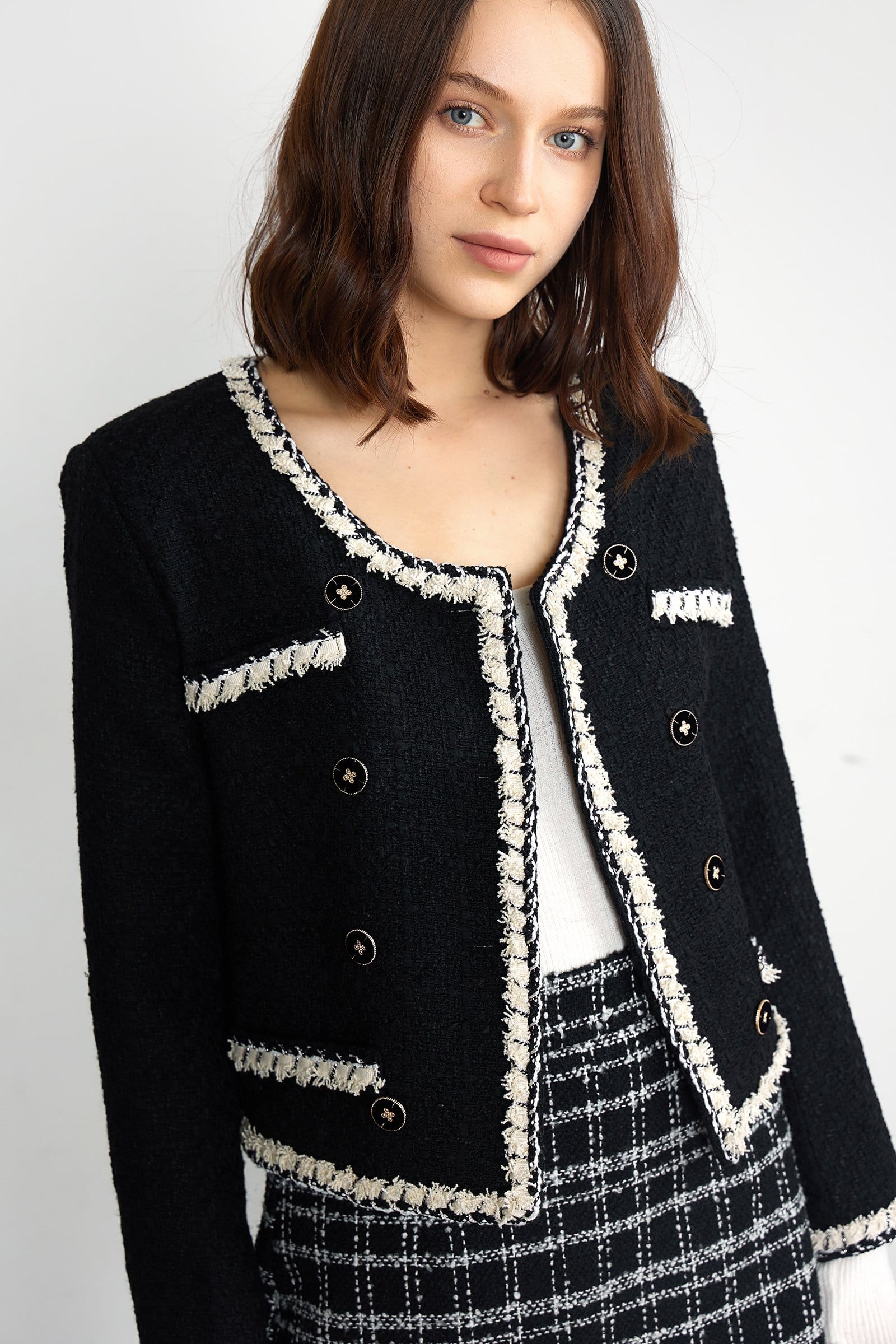 Jacey Black Double Breasted Jacket