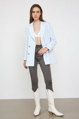 Nella Light Steel Longline Blazer
