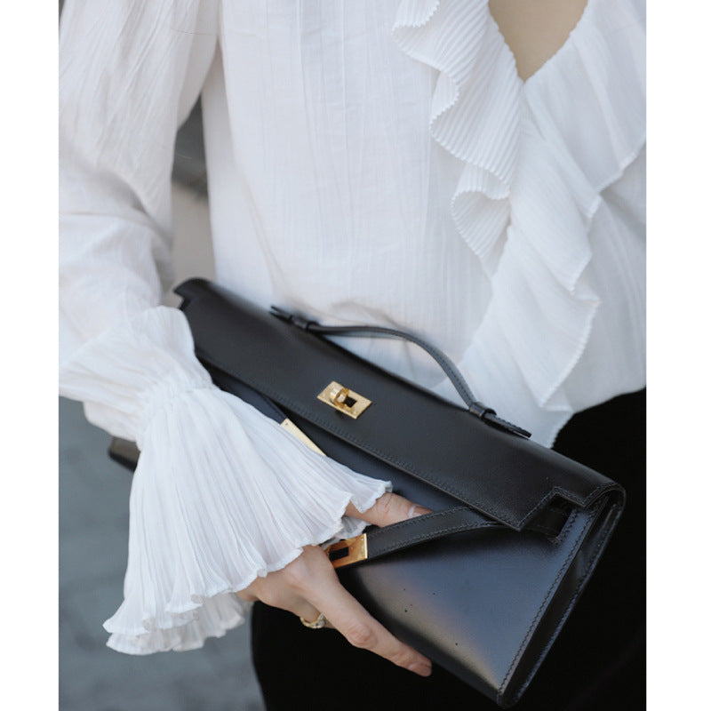 White Hadleigh Ruffle Blouse