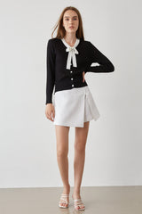 Ashtyn Black Contrast Cardigan
