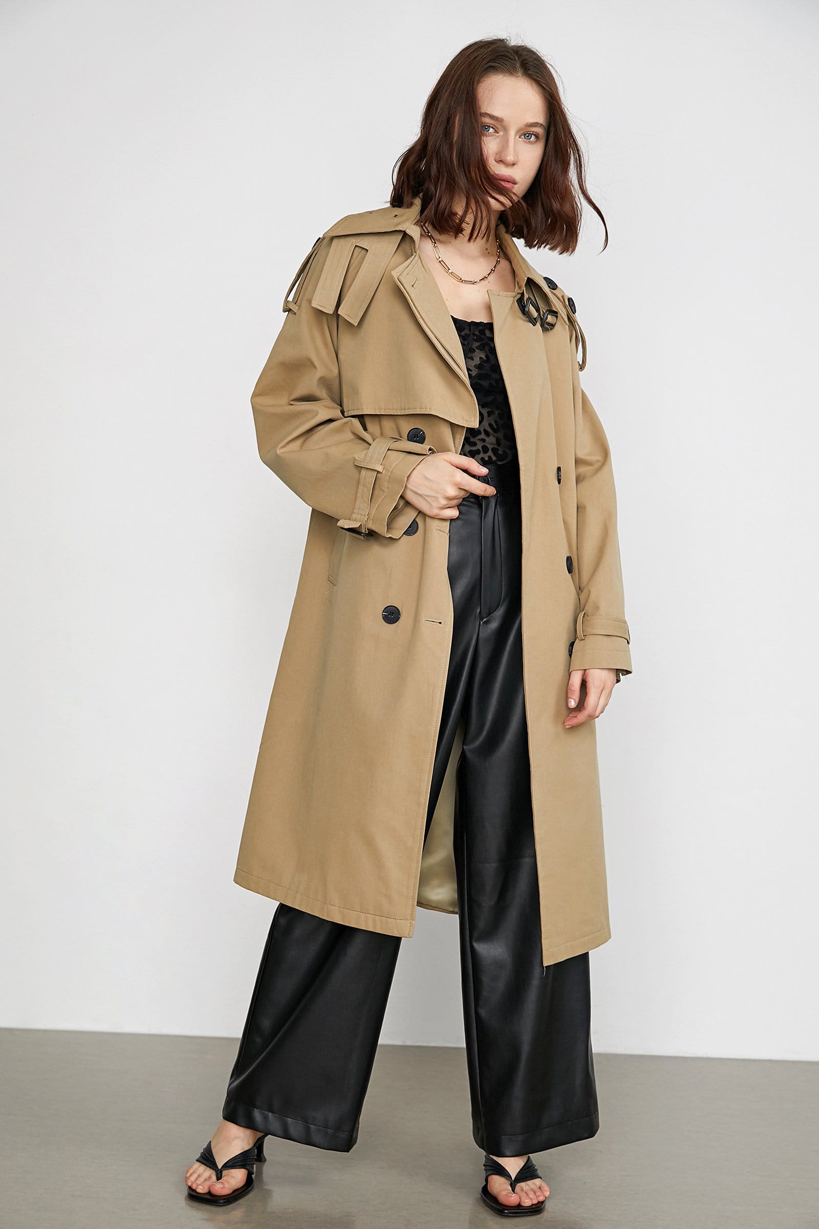 Sydel Wheat Belt Trench Coat