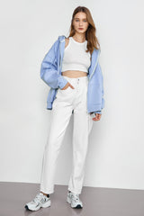 Hendrik Light Blue Zip Up Hoodie