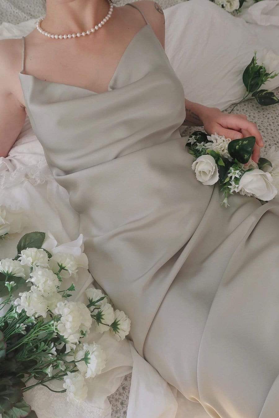 Pistachio Green Midi Slip Dress