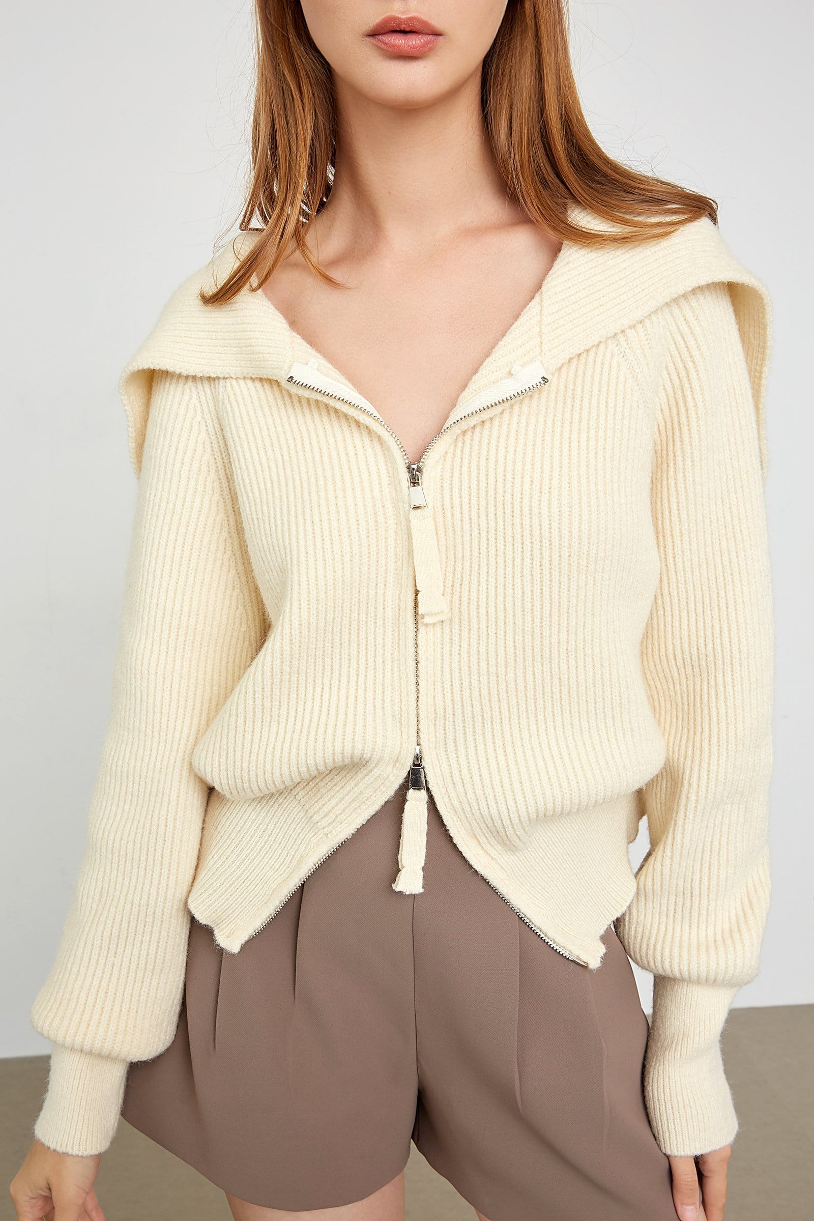 Niah Beige Long Sleeve Cardigan