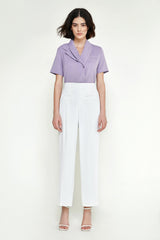 Medium Purple Asymmetric Button Down Shirt