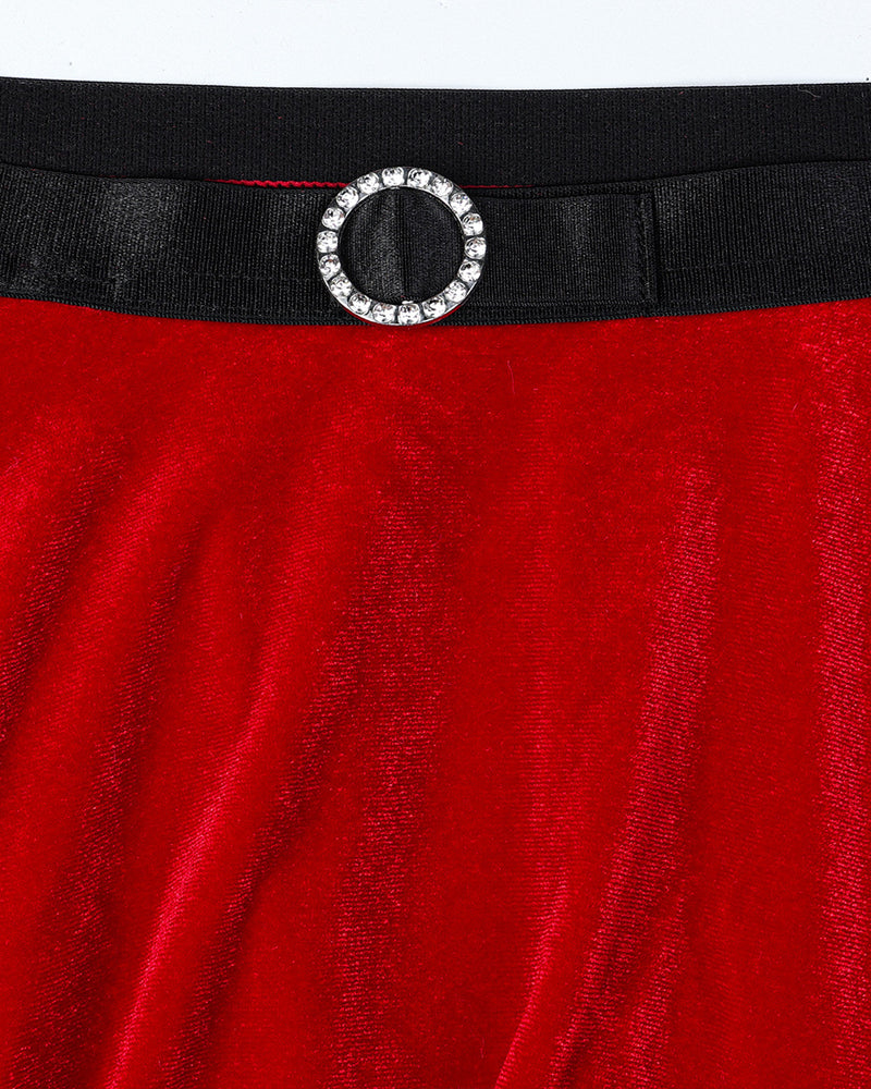 Christmas Velvet Heart Decoration Suit