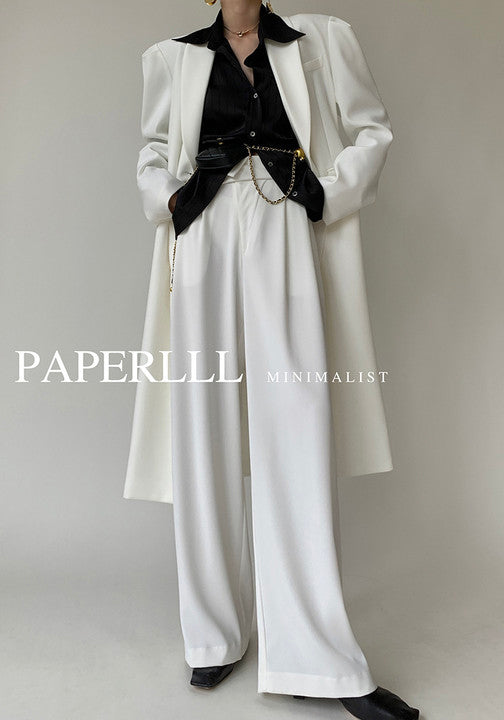 Satin Ballon White Sleeve Blouse