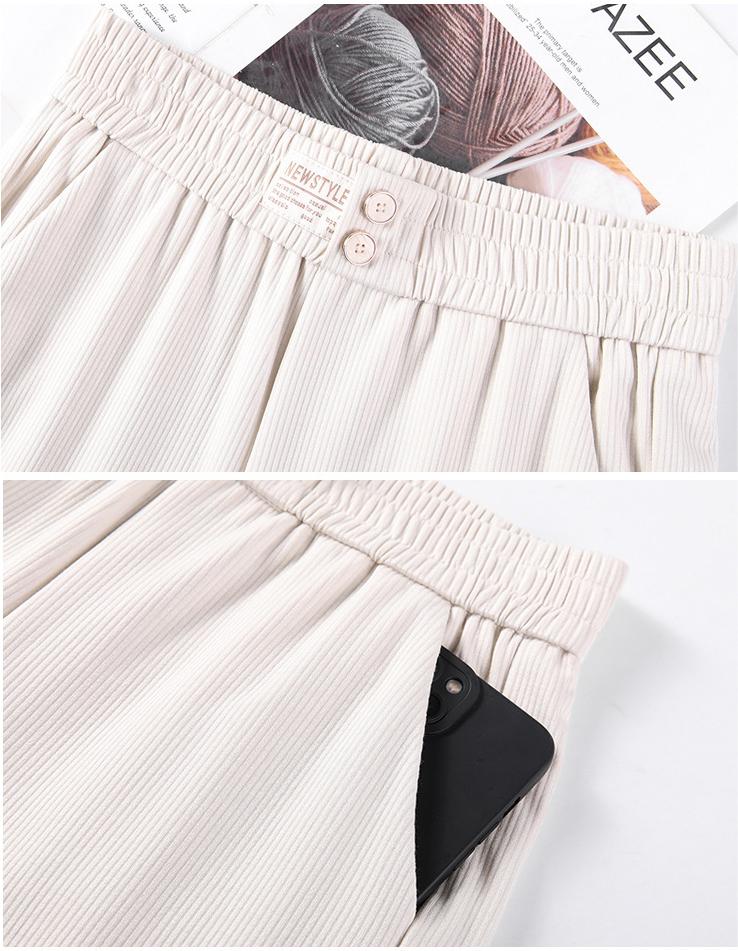 Pink High-Waisted Straight Slacks