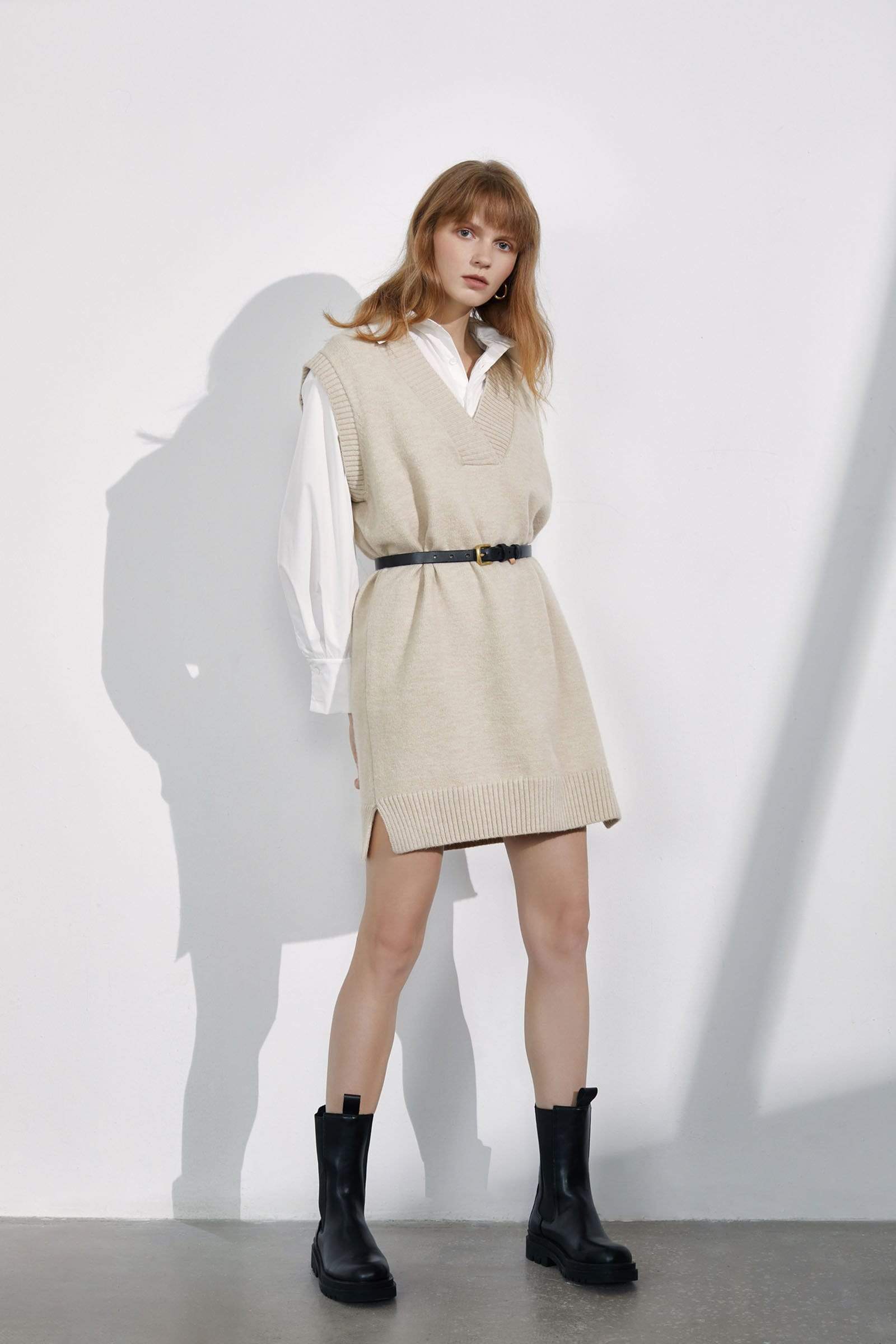 Essential Khaki Knit Vest