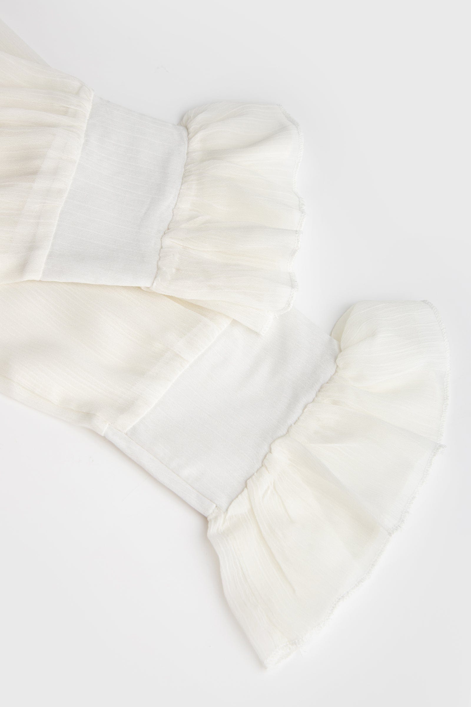 White Mesh Yoke Tweed Mini Dress