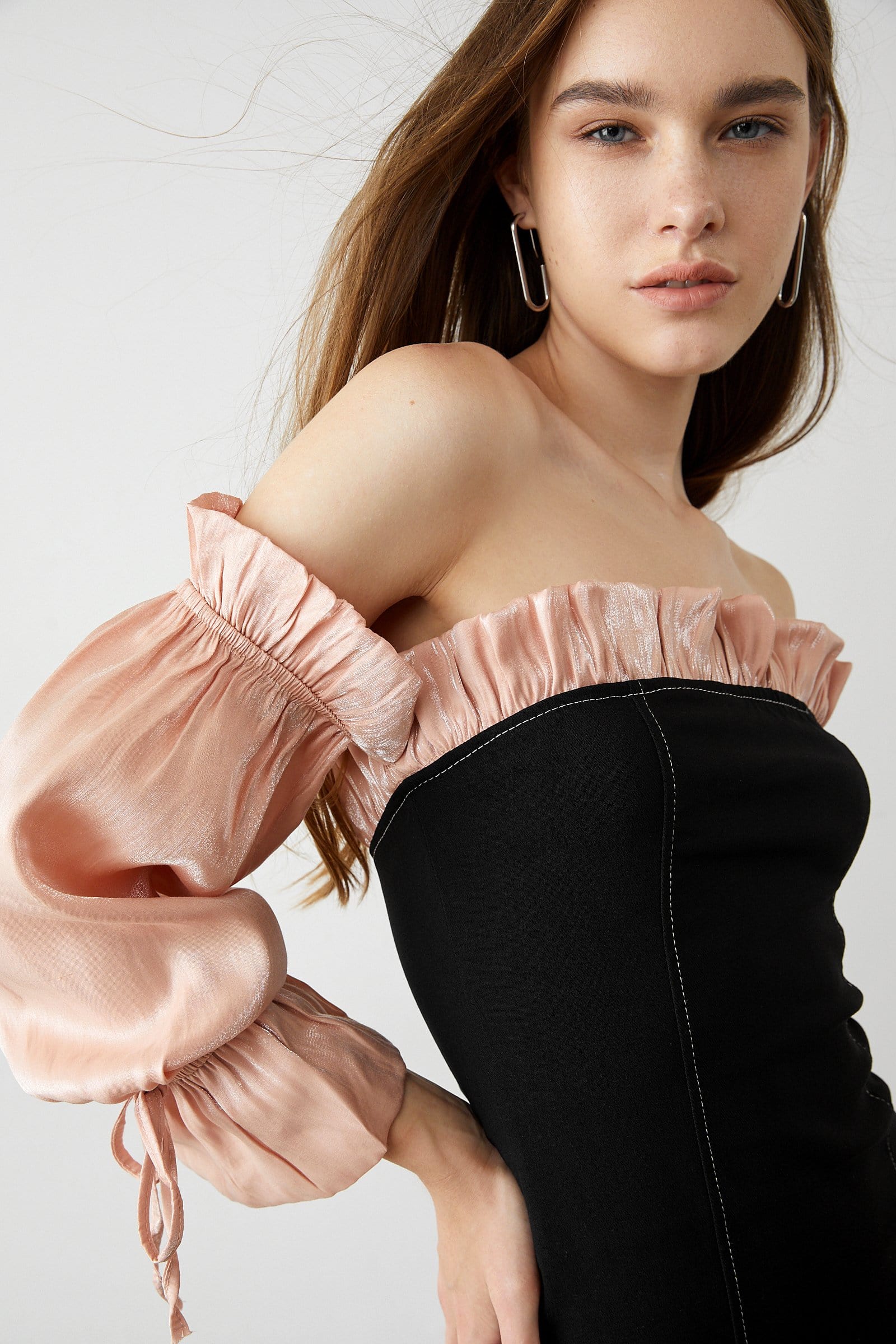 Zinnia Black Off-Shoulder Mini Dress