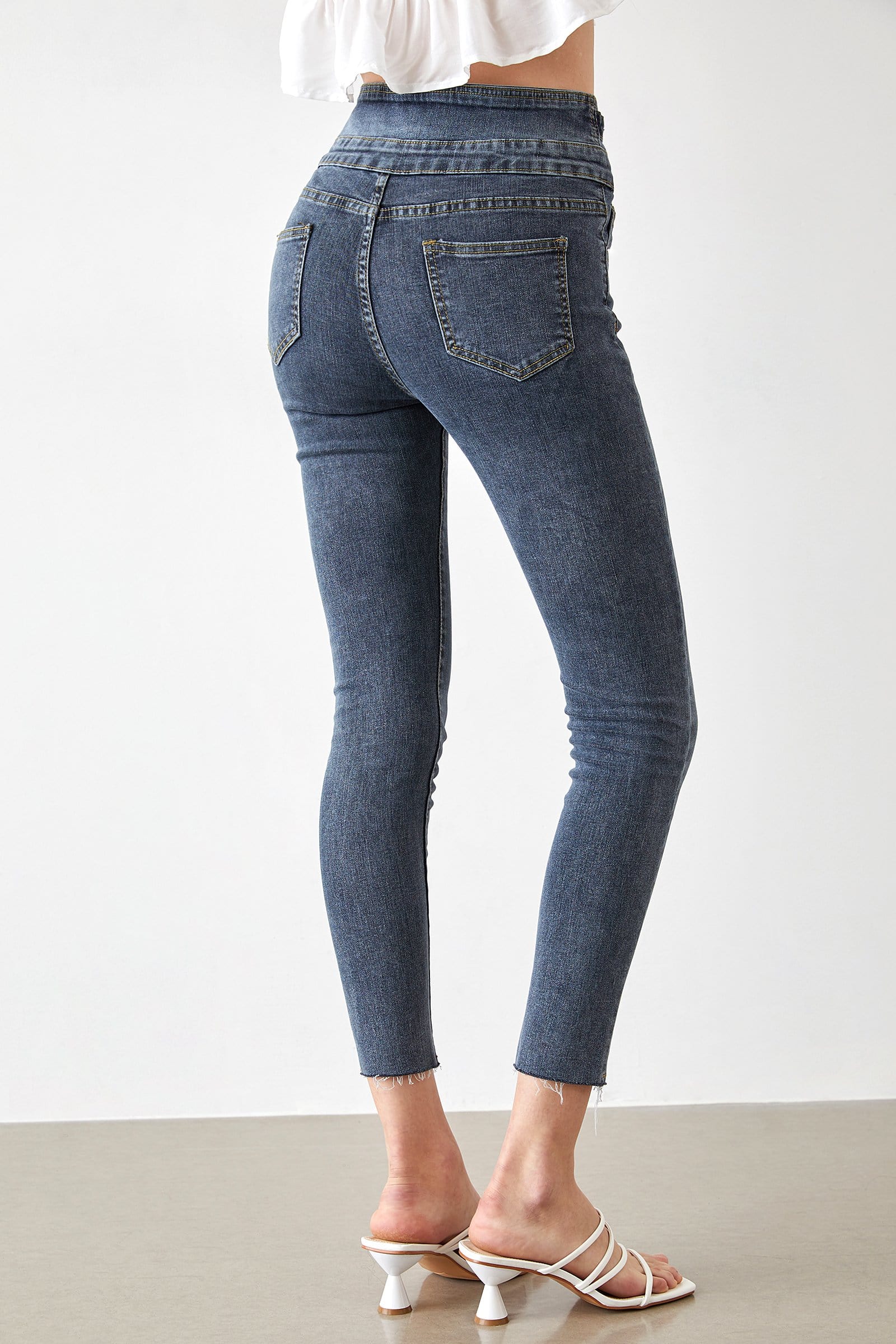 Saisha Slate Grey High Waist Leggings