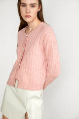 Uziel Pink Long Sleeve Cardigan