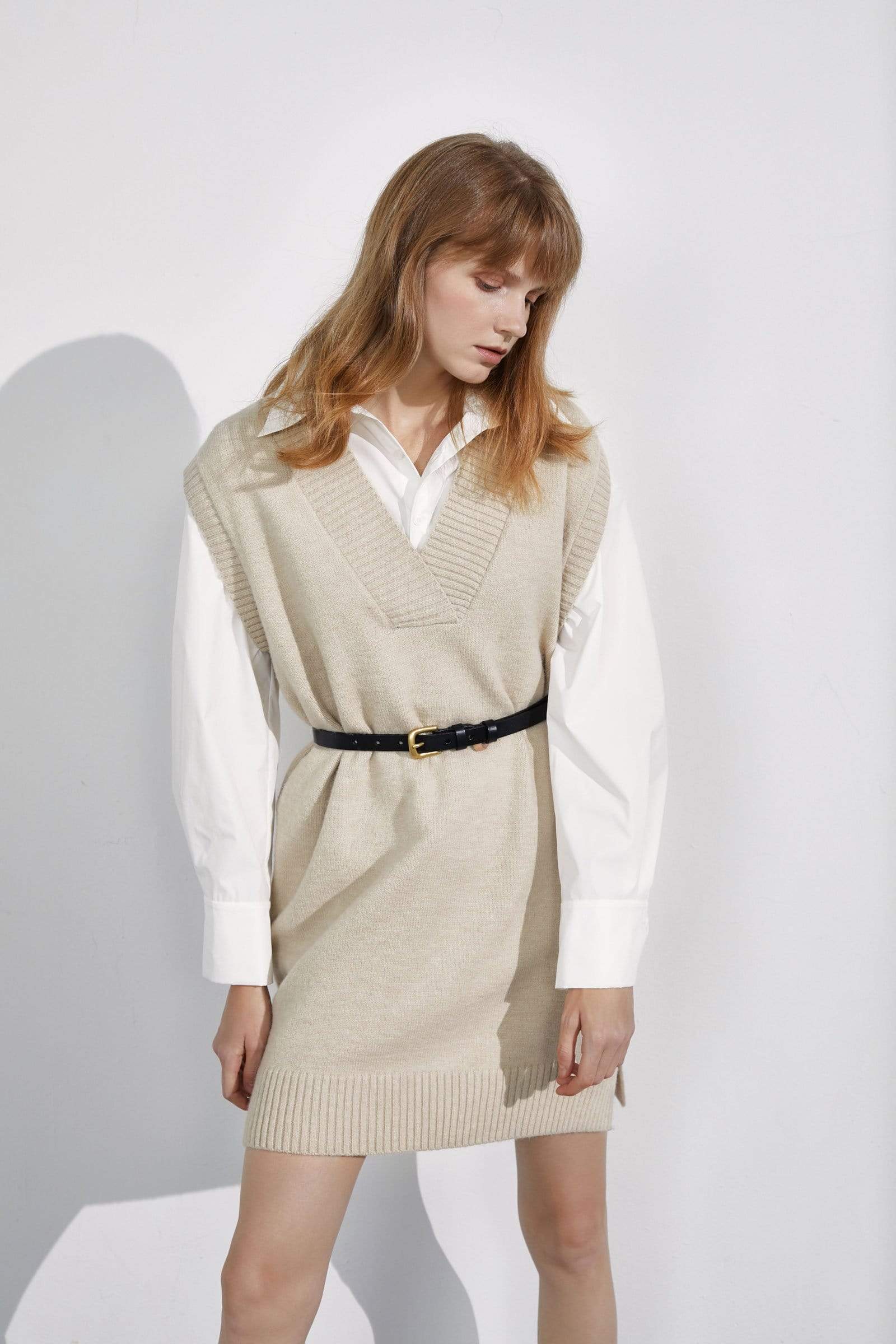 Essential Khaki Knit Vest