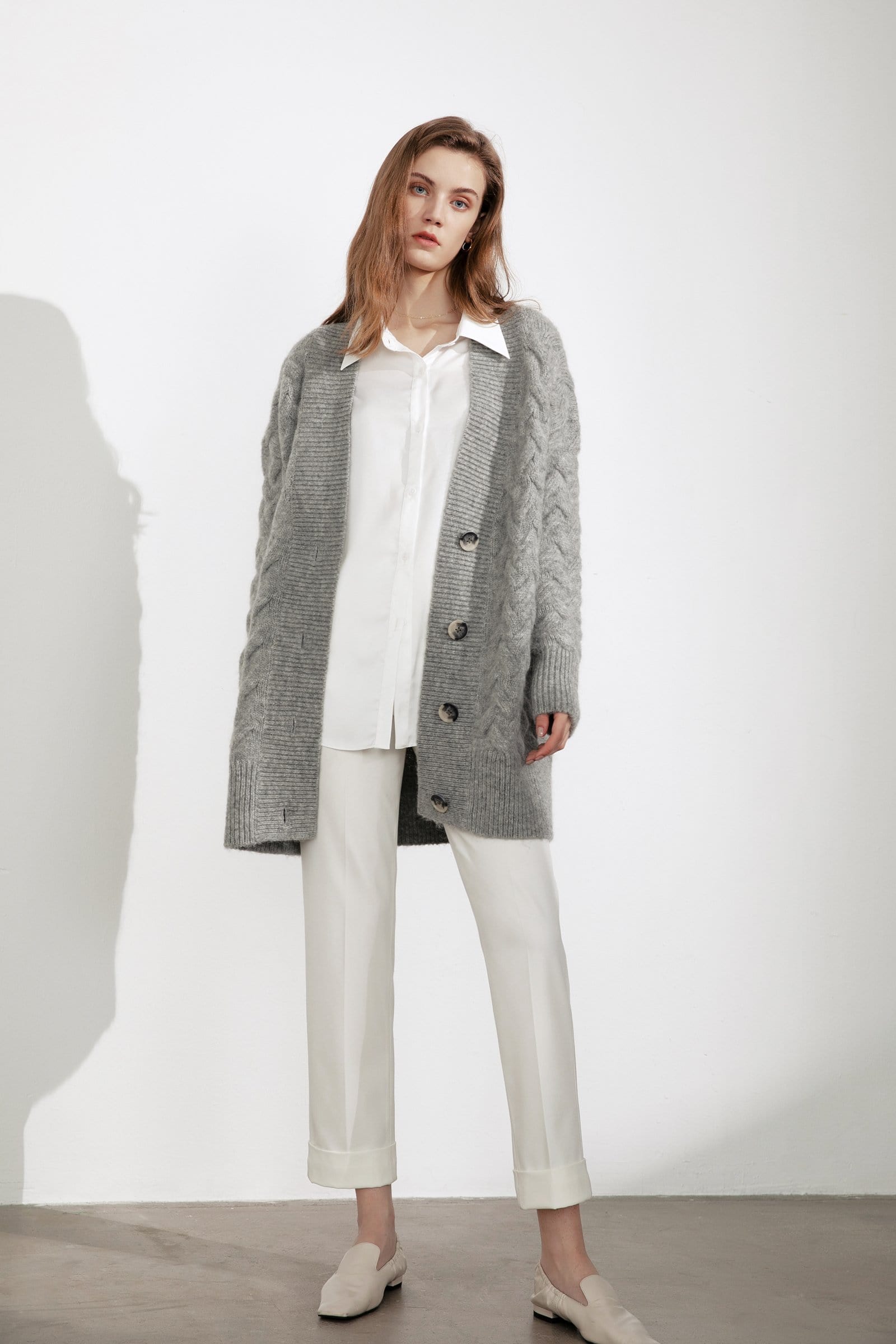 Jennie Grey Chunky Cardigan