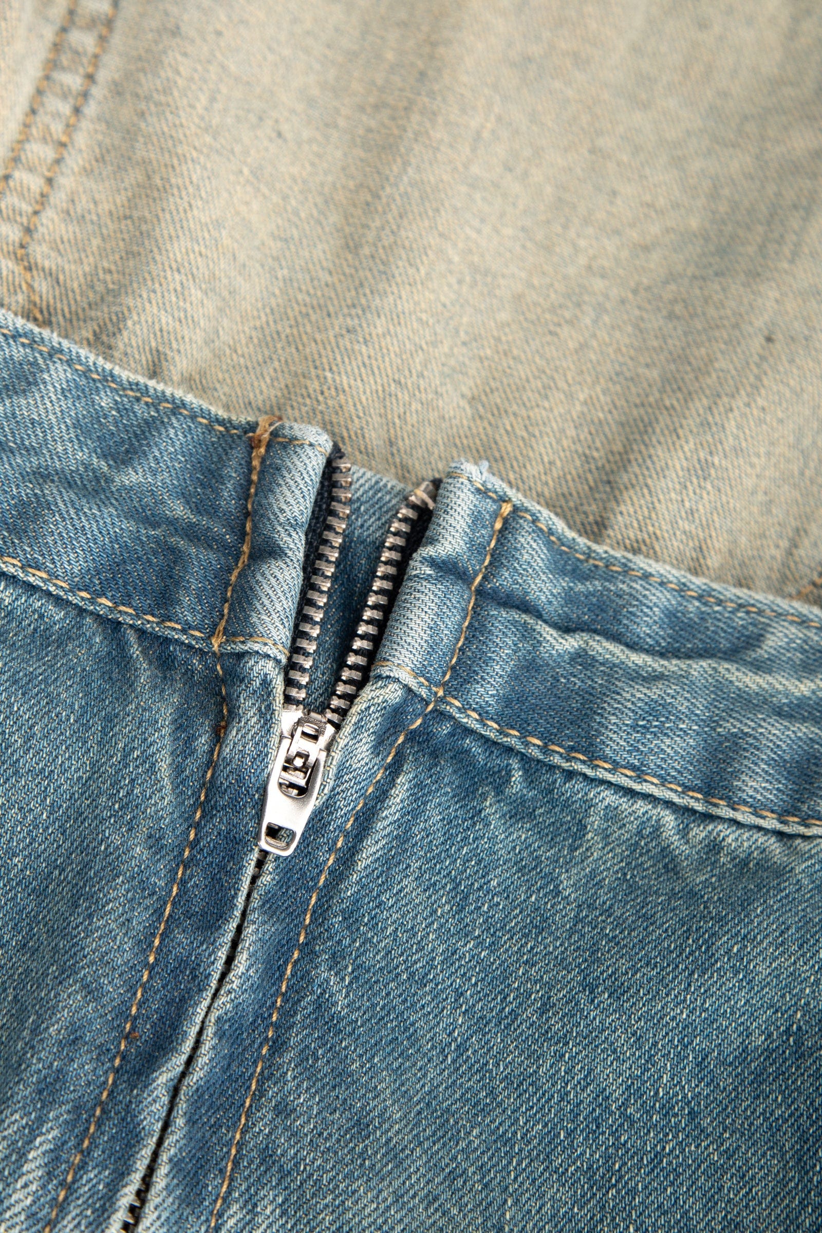 Medium Blue Side Slit Denim Overall Dress